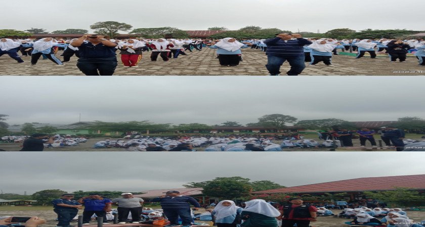 Kegiatan Senam Bersama dan Aksi Gizi dari PUSKEMAS Peranap