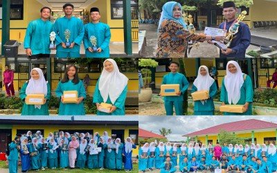 PENERIMAAN RAPOR SERTA PEMBAGIAN HADIAH DARI BERBAGAI LOMBA DI SMA N 1 PERANAP