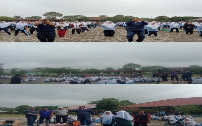 Kegiatan Senam Bersama dan Aksi Gizi dari PUSKEMAS Peranap